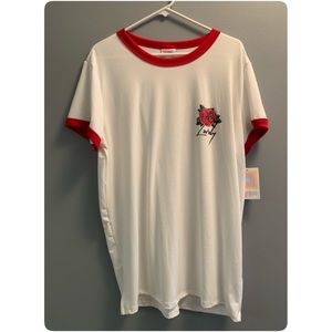 NWT LULAROE Ringer Liv Tee Size XL